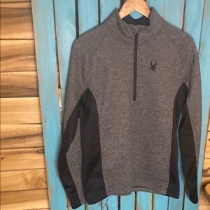 Spyder Men's Gray and Black Sweater size medium
